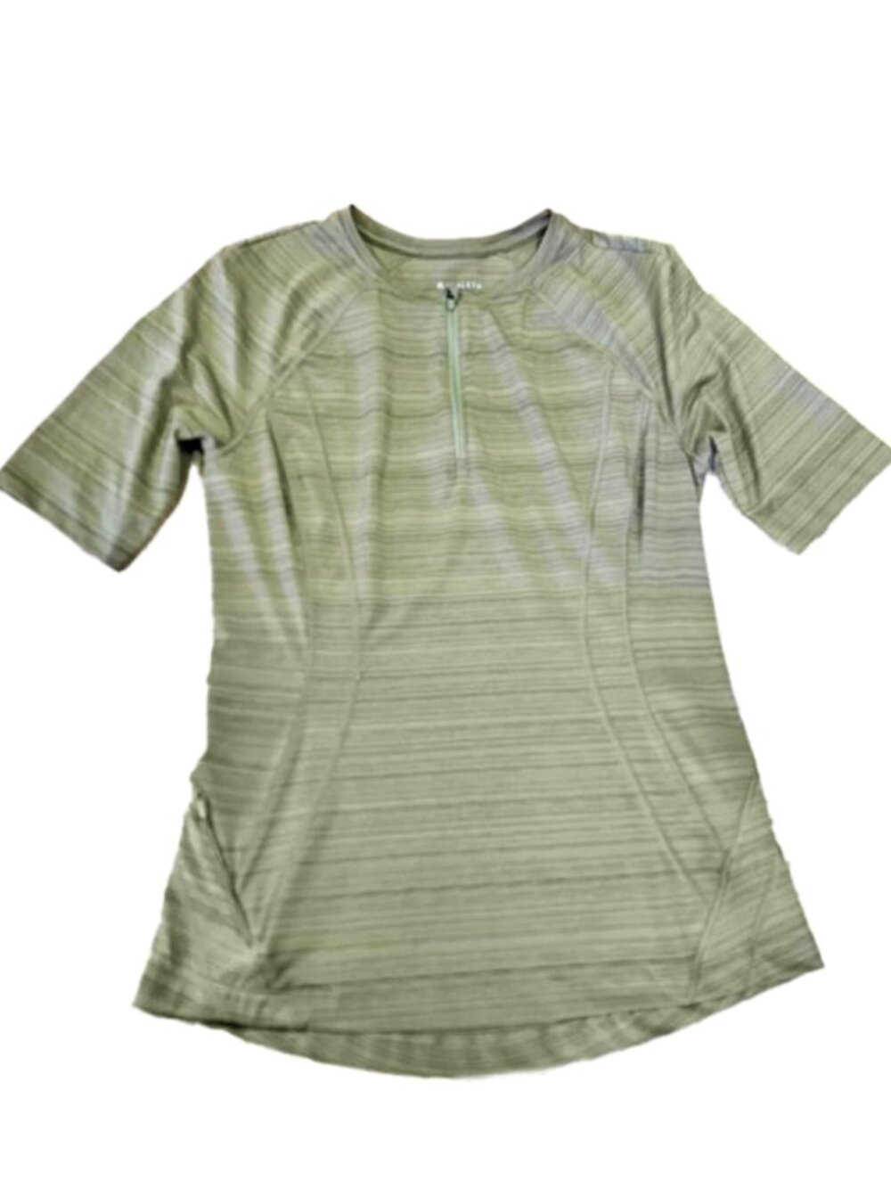 Athleta Pacifica Illume Half Zip Swim Rashguard Tee 50+ UPF size S Olive Green